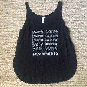Pure Barre Sacramento tank, loose fit